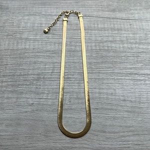 BaubleBar Gold Herringbone Necklace